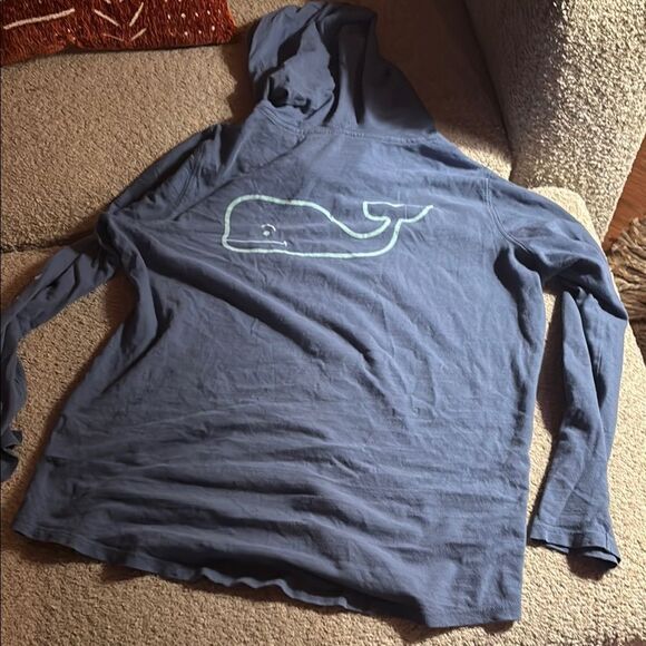 Vineyard Vines Navy Hoodie with Logo - Picture 3 of 5